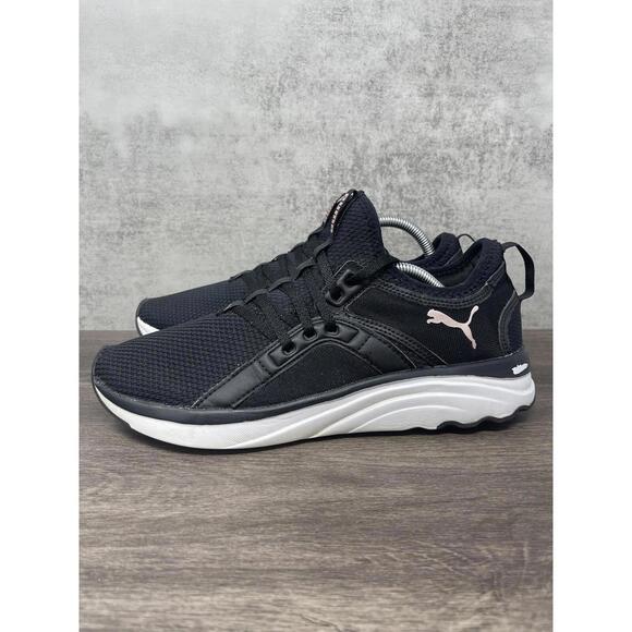 PUMA Softride Sophia Womens Size 11 Running Shoe Black White Trainer 194355-14 - Picture 1 of 12